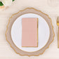 50 Pack Dusty Rose Soft 2 Ply Disposable Party Napkins with Gold Foil Edge, Dinner Paper Napkins