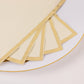 50 Pack Ivory Soft 2 Ply Disposable Party Napkins with Gold Foil Edge, Dinner Paper Napkins