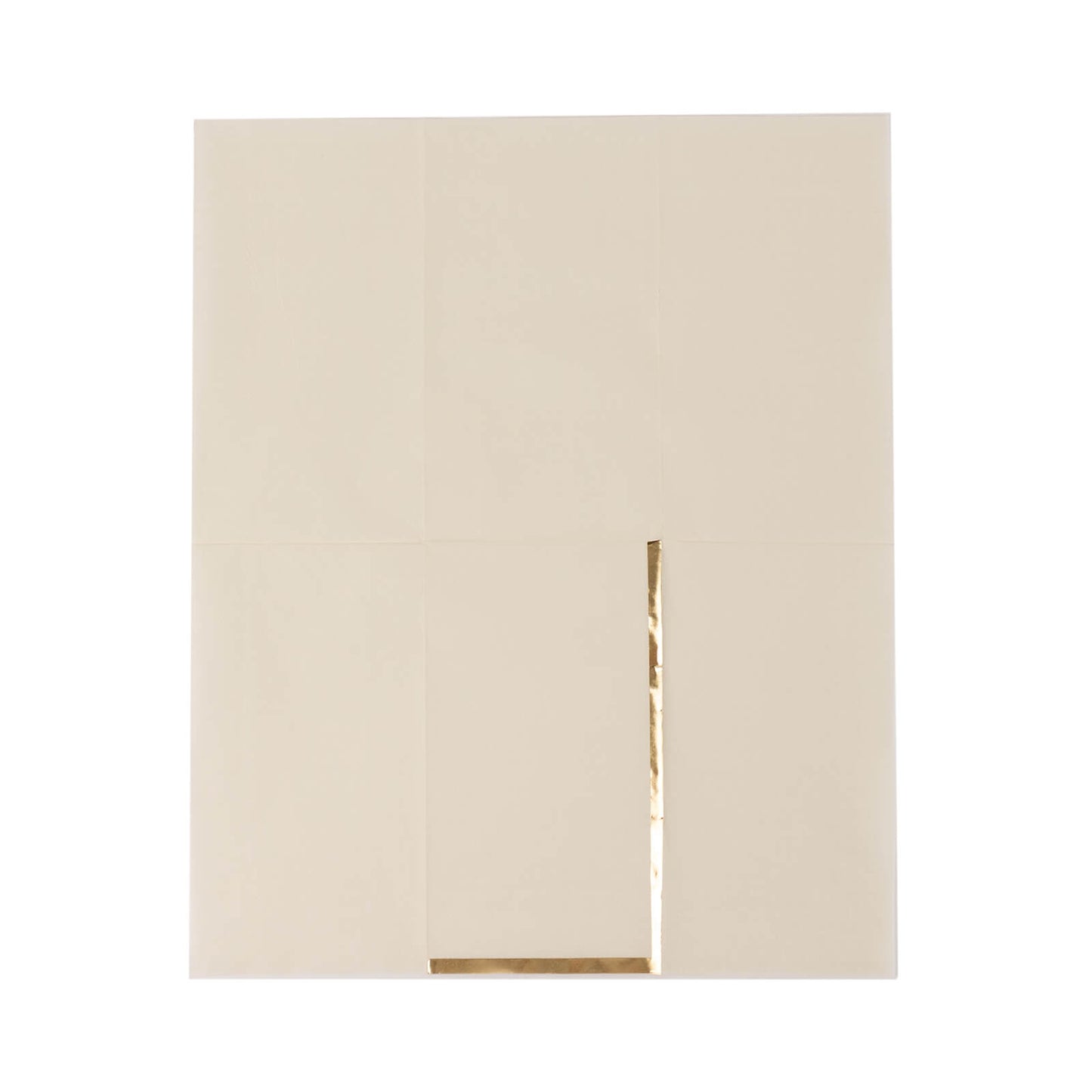 50 Pack Ivory Soft 2 Ply Disposable Party Napkins with Gold Foil Edge, Dinner Paper Napkins