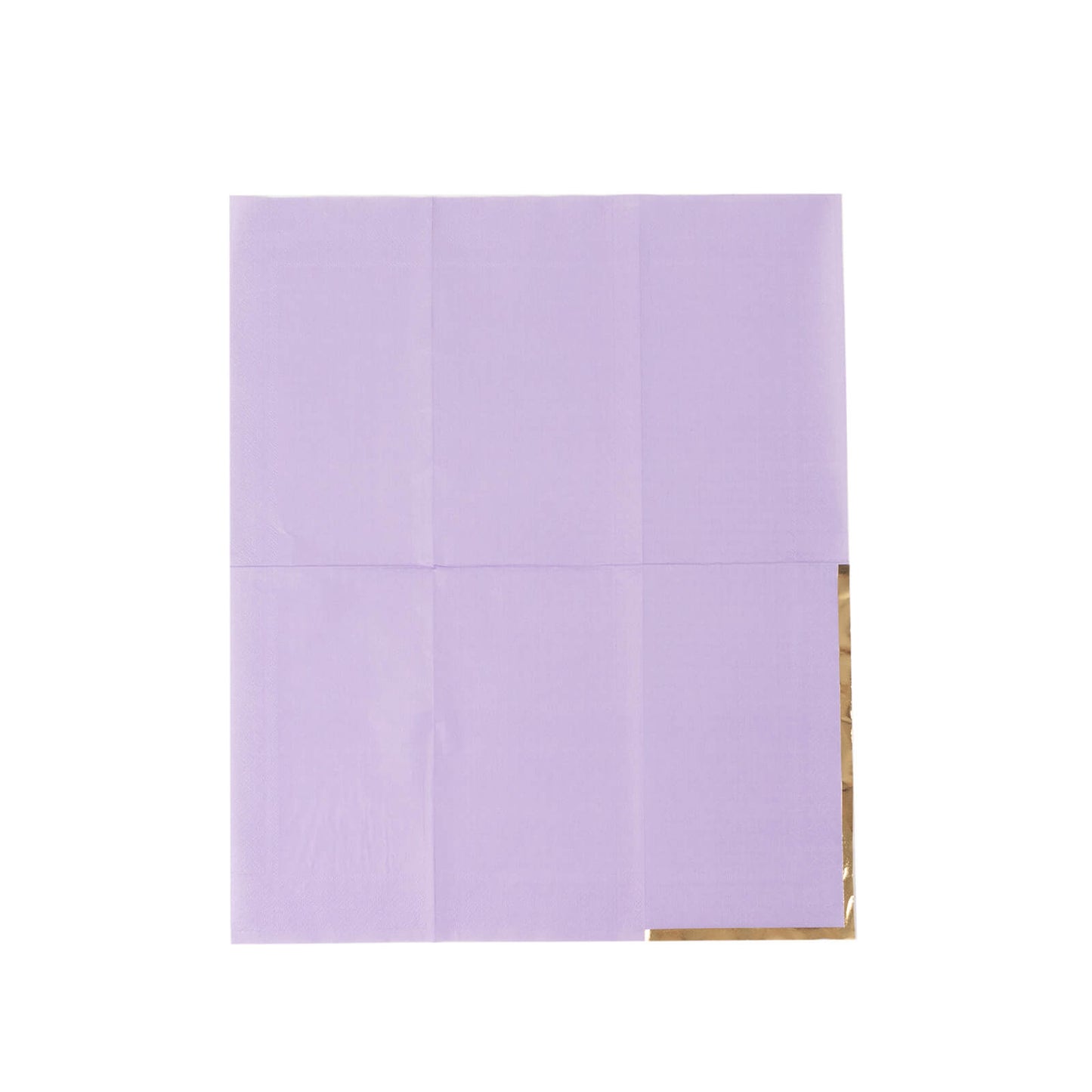 50 Pack Lavender Soft 2 Ply Disposable Party Napkins with Gold Foil Edge, Dinner Paper Napkins