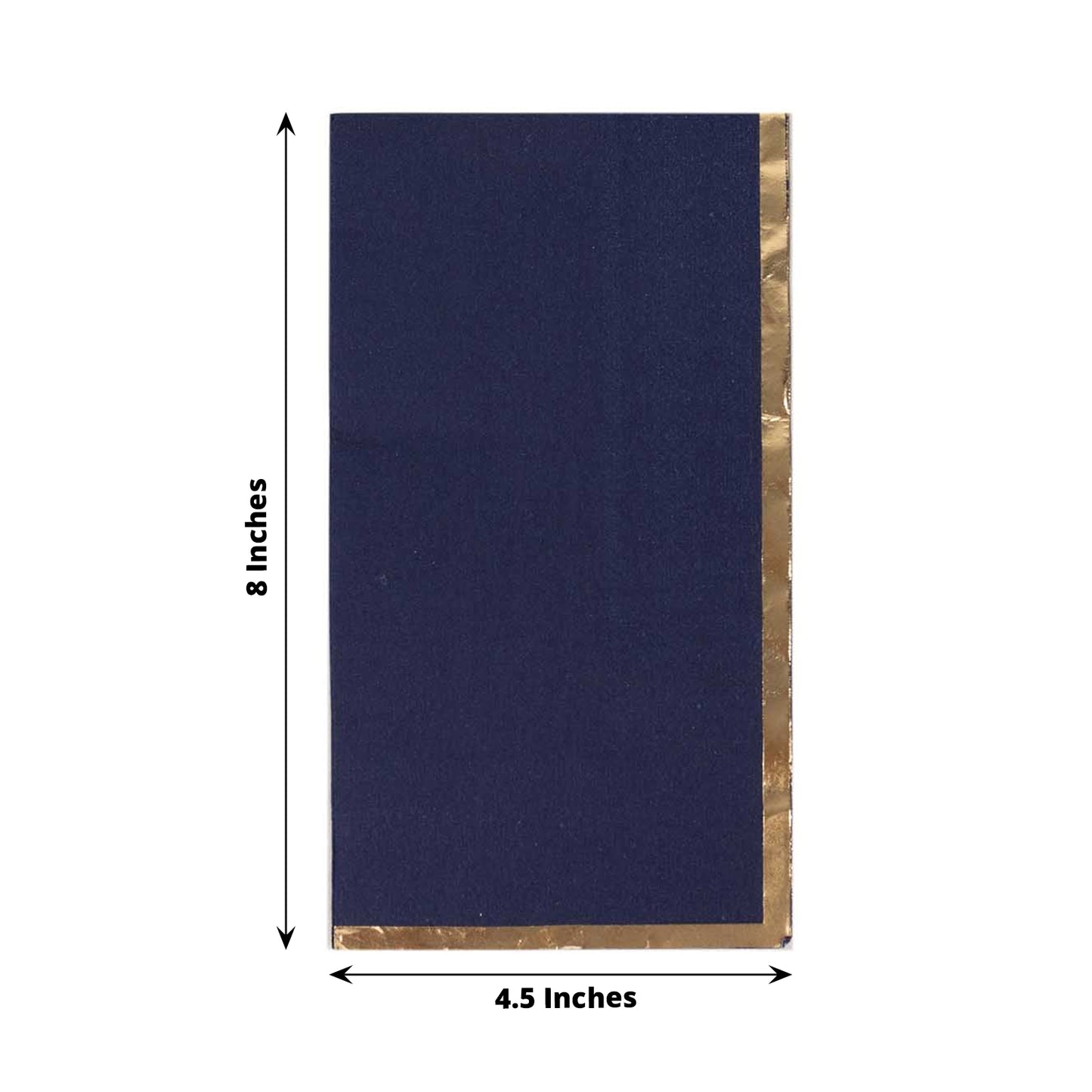 50 Pack Navy Blue Soft 2 Ply Disposable Party Napkins with Gold Foil Edge, Dinner Paper Napkins