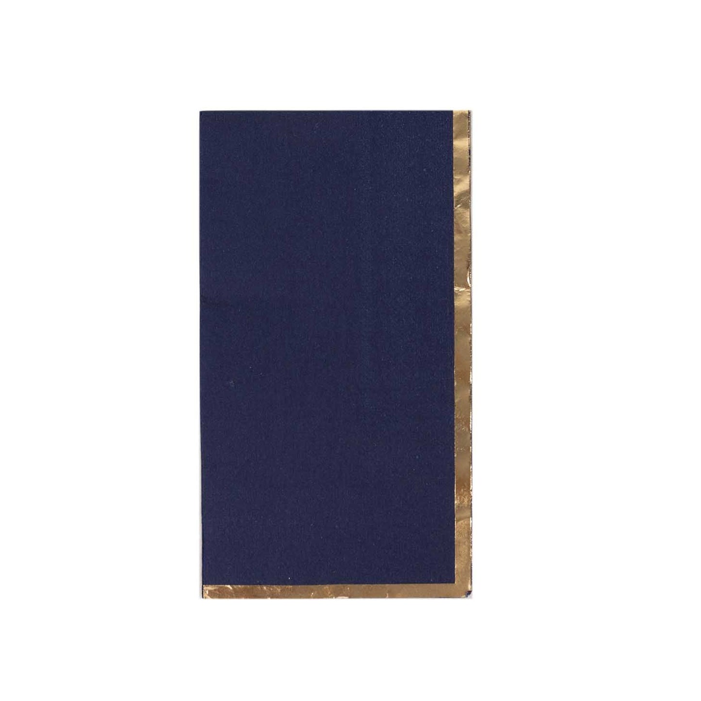 50 Pack Navy Blue Soft 2 Ply Disposable Party Napkins with Gold Foil Edge, Dinner Paper Napkins