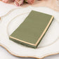50 Pack Dusty Sage Green Soft 2 Ply Disposable Party Napkins with Gold Foil Edge, Dinner Paper Napkins