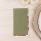50 Pack Dusty Sage Green Soft 2 Ply Disposable Party Napkins with Gold Foil Edge, Dinner Paper Napkins