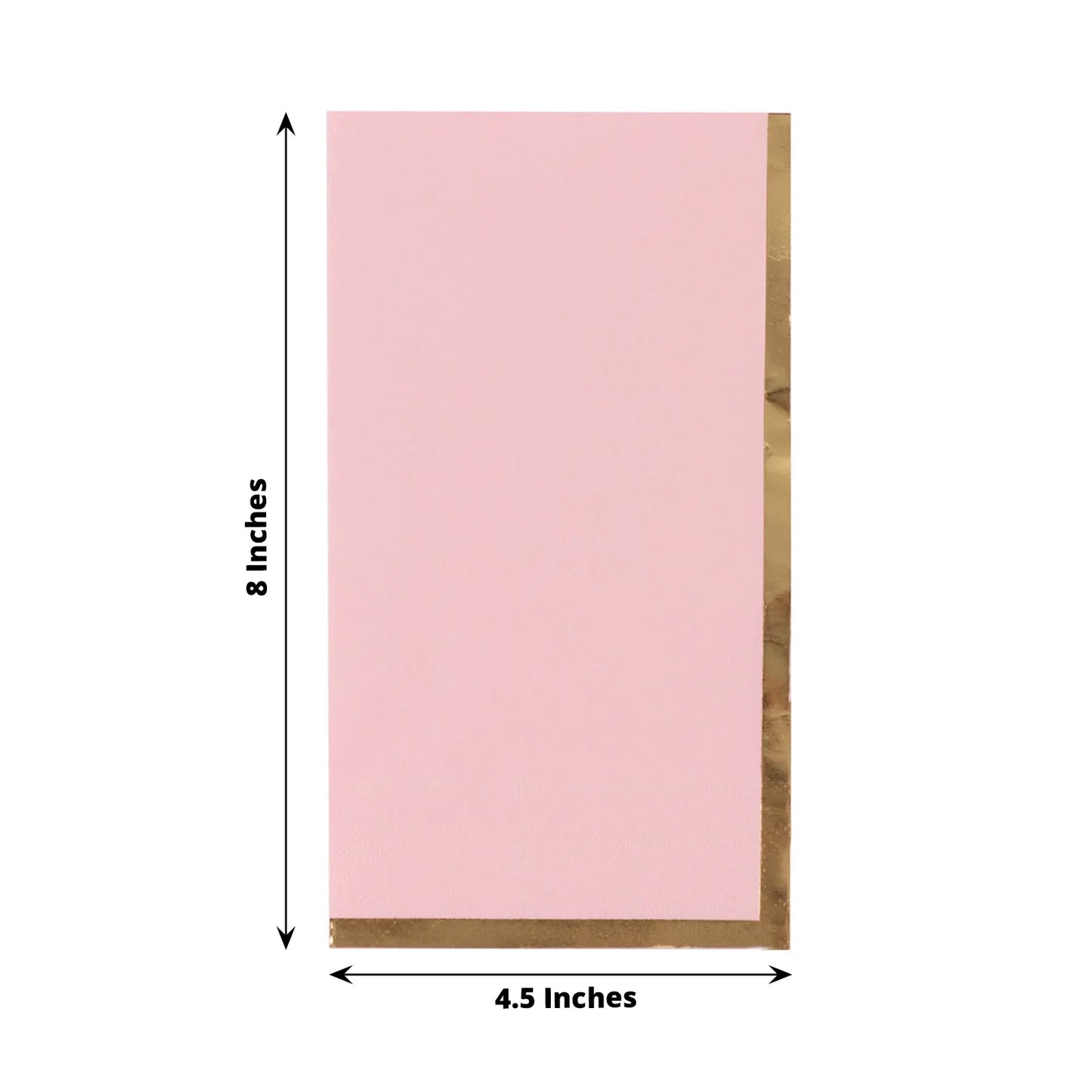 50 Pack Pink Soft 2 Ply Disposable Party Napkins with Gold Foil Edge, Dinner Paper Napkins