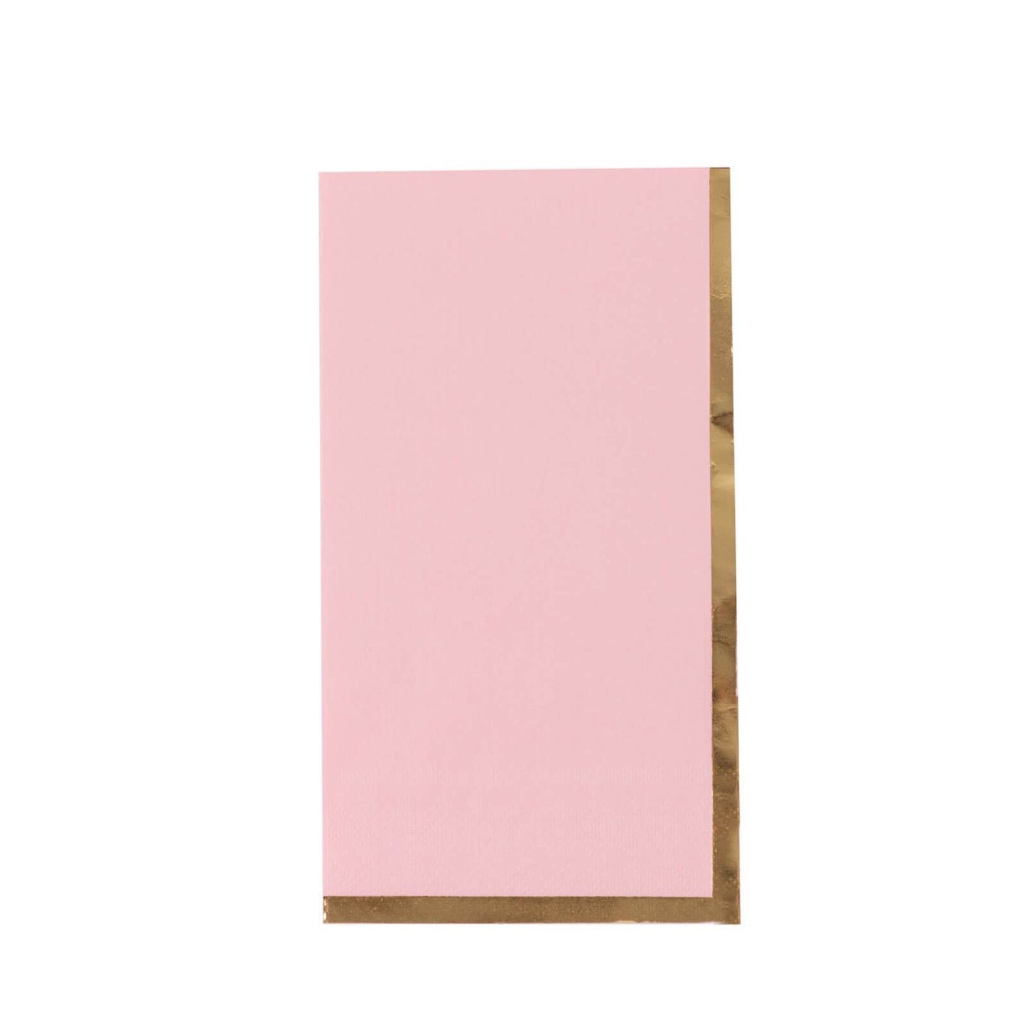 50 Pack Pink Soft 2 Ply Disposable Party Napkins with Gold Foil Edge, Dinner Paper Napkins