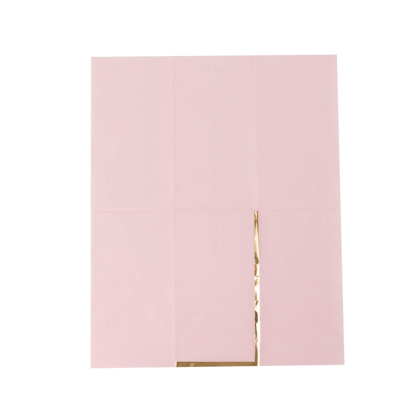 50 Pack Pink Soft 2 Ply Disposable Party Napkins with Gold Foil Edge, Dinner Paper Napkins