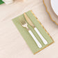 50 Pack Sage Green Soft 2 Ply Disposable Party Napkins with Gold Foil Edge, Dinner Paper Napkins