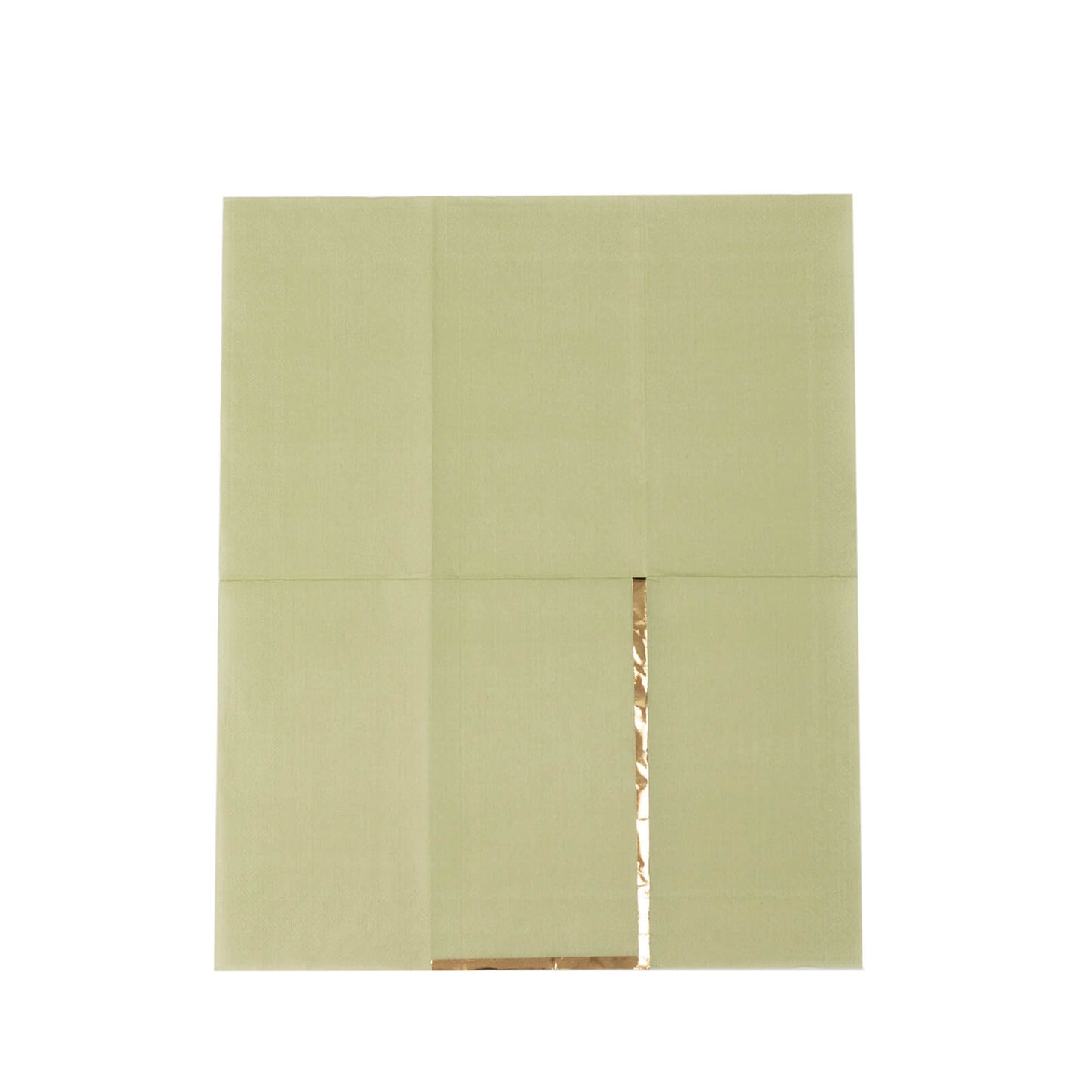 50 Pack Sage Green Soft 2 Ply Disposable Party Napkins with Gold Foil Edge, Dinner Paper Napkins