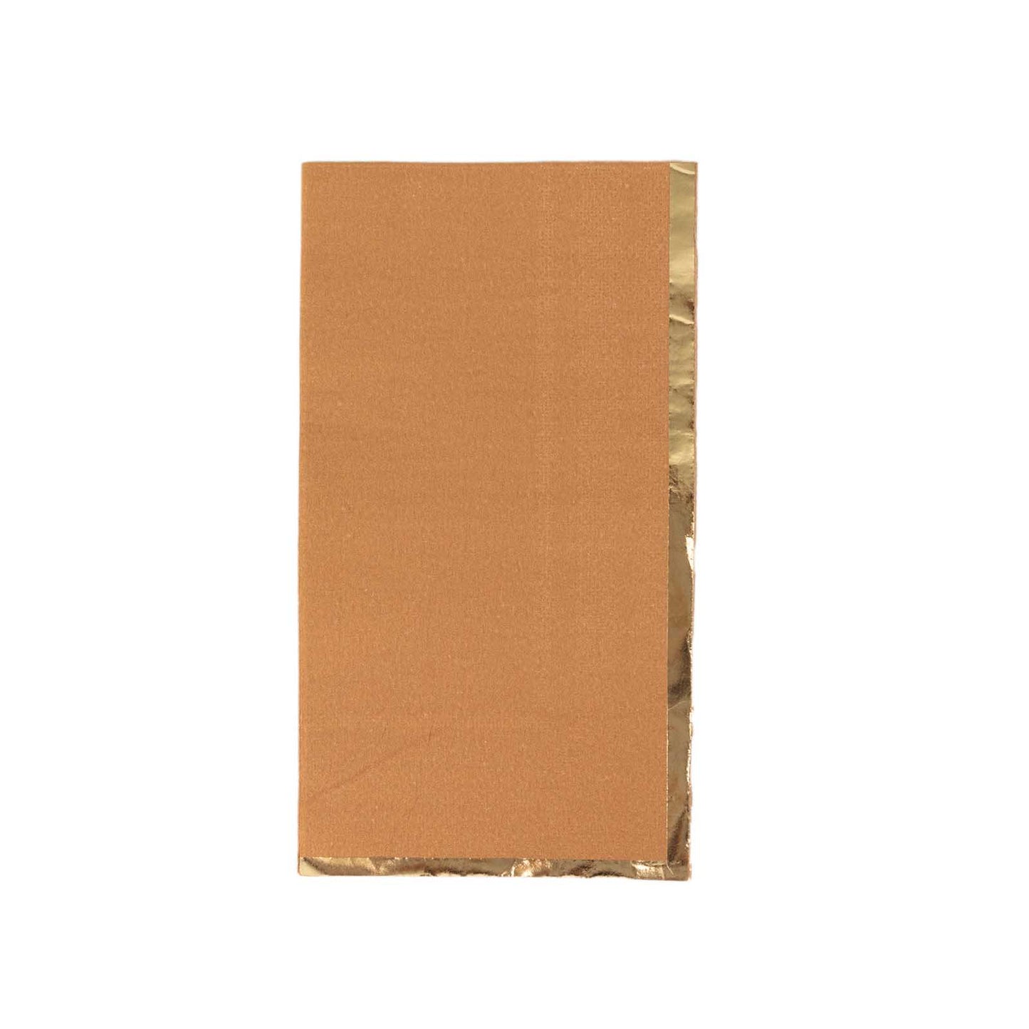 50 Pack Terracotta Soft 2 Ply Disposable Party Napkins with Gold Foil Edge, Dinner Paper Napkins