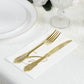 100 Paper Dinner Napkins White with Gold Foil Monogram "C" – 8"x4" Folded, Disposable Party Napkins
