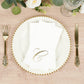 100 Paper Dinner Napkins White with Gold Foil Monogram "C" – 8"x4" Folded, Disposable Party Napkins