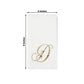 100 Paper Dinner Napkins White with Gold Foil Monogram "D" – 8"x4" Folded, Disposable Party Napkins