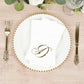 100 Paper Dinner Napkins White with Gold Foil Monogram "D" – 8"x4" Folded, Disposable Party Napkins
