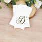 100 Paper Dinner Napkins White with Gold Foil Monogram "D" – 8"x4" Folded, Disposable Party Napkins