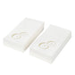 100 Paper Dinner Napkins White with Gold Foil Monogram "E" – 8"x4" Folded, Disposable Party Napkins