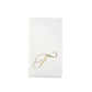 100 Paper Dinner Napkins White with Gold Foil Monogram "F" – 8"x4" Folded, Disposable Party Napkins