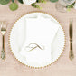 100 Paper Dinner Napkins White with Gold Foil Monogram "F" – 8"x4" Folded, Disposable Party Napkins
