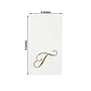 100 Paper Dinner Napkins White with Gold Foil Monogram "T" – 8"x4" Folded, Disposable Party Napkins