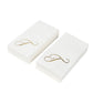 100 Paper Dinner Napkins White with Gold Foil Monogram "T" – 8"x4" Folded, Disposable Party Napkins