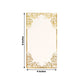 50 Pack White Soft Disposable Party Napkins with Gold Foil Lace Design, 2 Ply European Style Dinner Paper Napkins - 8"x4"