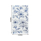 50 Pack White 2-Ply Paper Party Napkins with Blue Magnolia Flowers Print, Highly Absorbent Soft Disposable Dinner Napkins