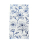 50 Pack White 2-Ply Paper Party Napkins with Blue Magnolia Flowers Print, Highly Absorbent Soft Disposable Dinner Napkins