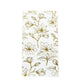 50 Pack White 2-Ply Paper Party Napkins with Gold Magnolia Flowers Print, Highly Absorbent Soft Disposable Dinner Napkins