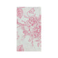 50 Pack 2-Ply Paper Party Napkins in French Toile Floral Pattern, Matte Pink and White Highly Absorbent Soft Disposable Dinner Napkins