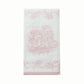 50 Pack White Pink 2-Ply Paper Party Napkins in Damask Floral Pattern, Highly Absorbent Soft Disposable Dinner Napkins