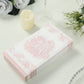 50 Pack White Pink 2-Ply Paper Party Napkins in Damask Floral Pattern, Highly Absorbent Soft Disposable Dinner Napkins