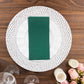 20 Pack Hunter Emerald Green Linen-Feel Paper Napkins, Premium Cloth-Like Airlaid Dinner Napkins, Disposable Soft and Absorbent Guest Towels
