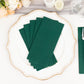 20 Pack Hunter Emerald Green Linen-Feel Paper Napkins, Premium Cloth-Like Airlaid Dinner Napkins, Disposable Soft and Absorbent Guest Towels