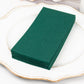 20 Pack Hunter Emerald Green Linen-Feel Paper Napkins, Premium Cloth-Like Airlaid Dinner Napkins, Disposable Soft and Absorbent Guest Towels