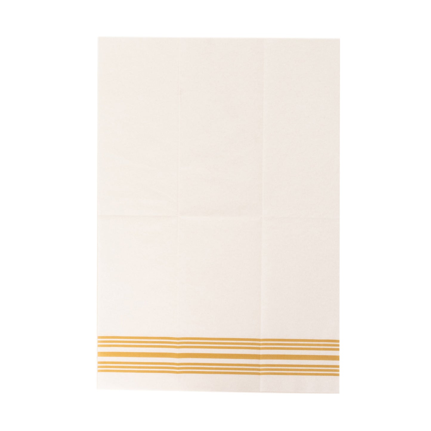 20 Pack White Linen-Feel Paper Napkins with Golden Lines, Premium Cloth-Like Airlaid Dinner Napkins, Disposable Soft and Absorbent Guest Towels