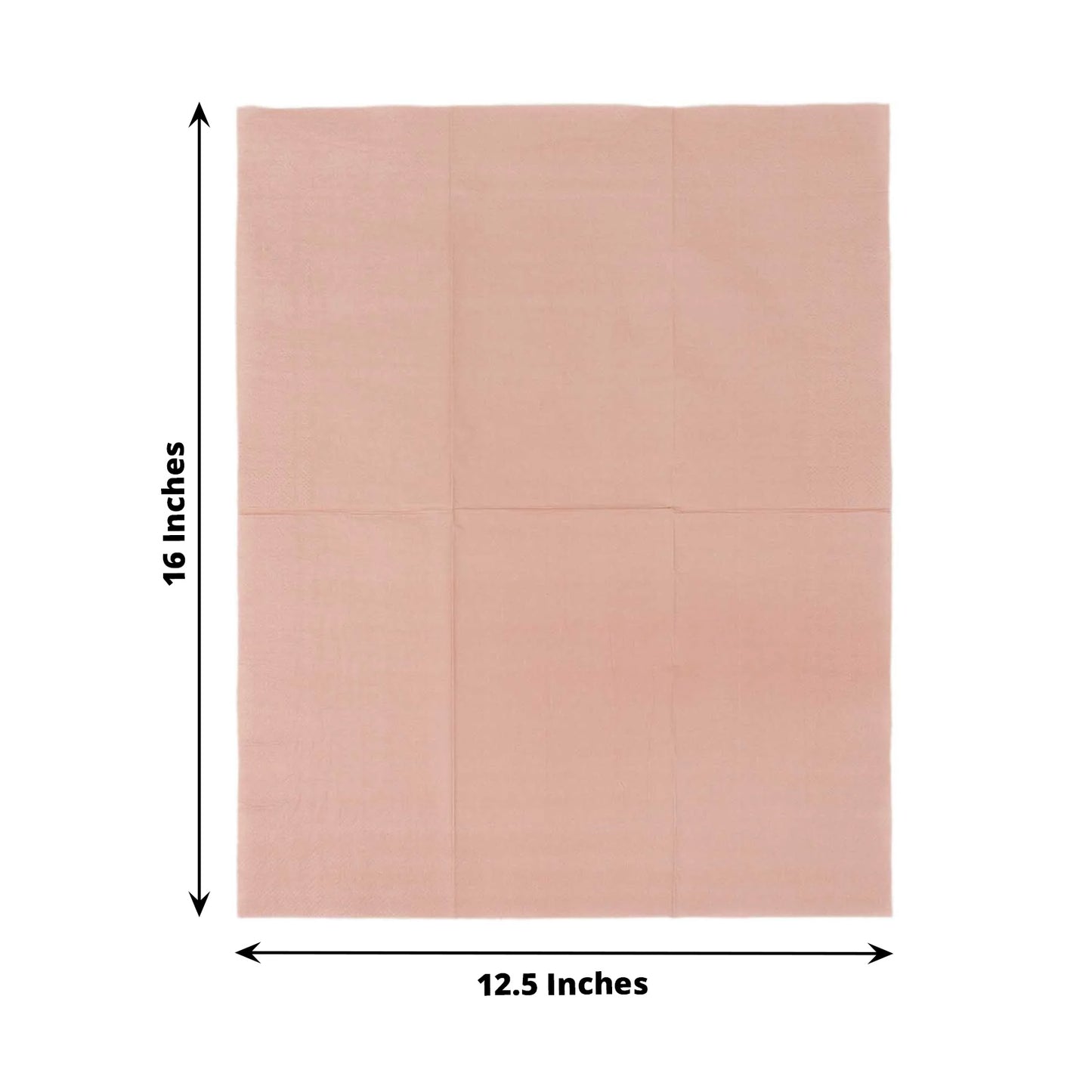 50 Pack 2 Ply Soft Dusty Rose Disposable Party Napkins, Wedding Reception Dinner Paper Napkins