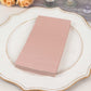 50 Pack 2 Ply Dusty Rose Soft Disposable Party Napkins, Wedding Reception Dinner Paper Napkins