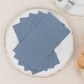50 Pack 2 Ply Dusty Blue Soft Disposable Party Napkins, Wedding Reception Dinner Paper Napkins