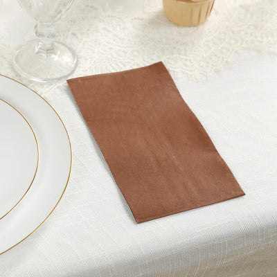 Soft Cinnamon Brown Dinner Napkins
