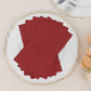 50 Pack 2 Ply Burgundy Soft Disposable Party Napkins, Wedding Reception Dinner Paper Napkins