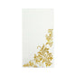 50 Pack White Gold Floral Baroque Print Dinner Paper Napkins, 8"x4" Soft Disposable Party Napkins