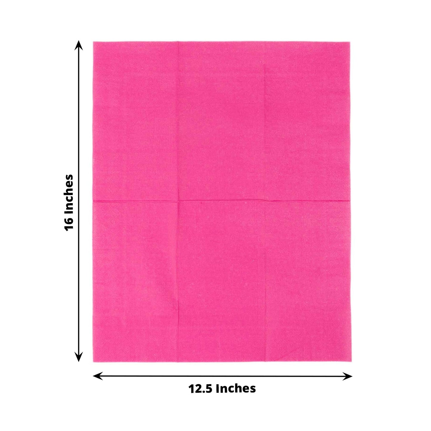 50 Pack 2 Ply Soft Fuchsia Disposable Party Napkins, Wedding Reception Dinner Paper Napkins