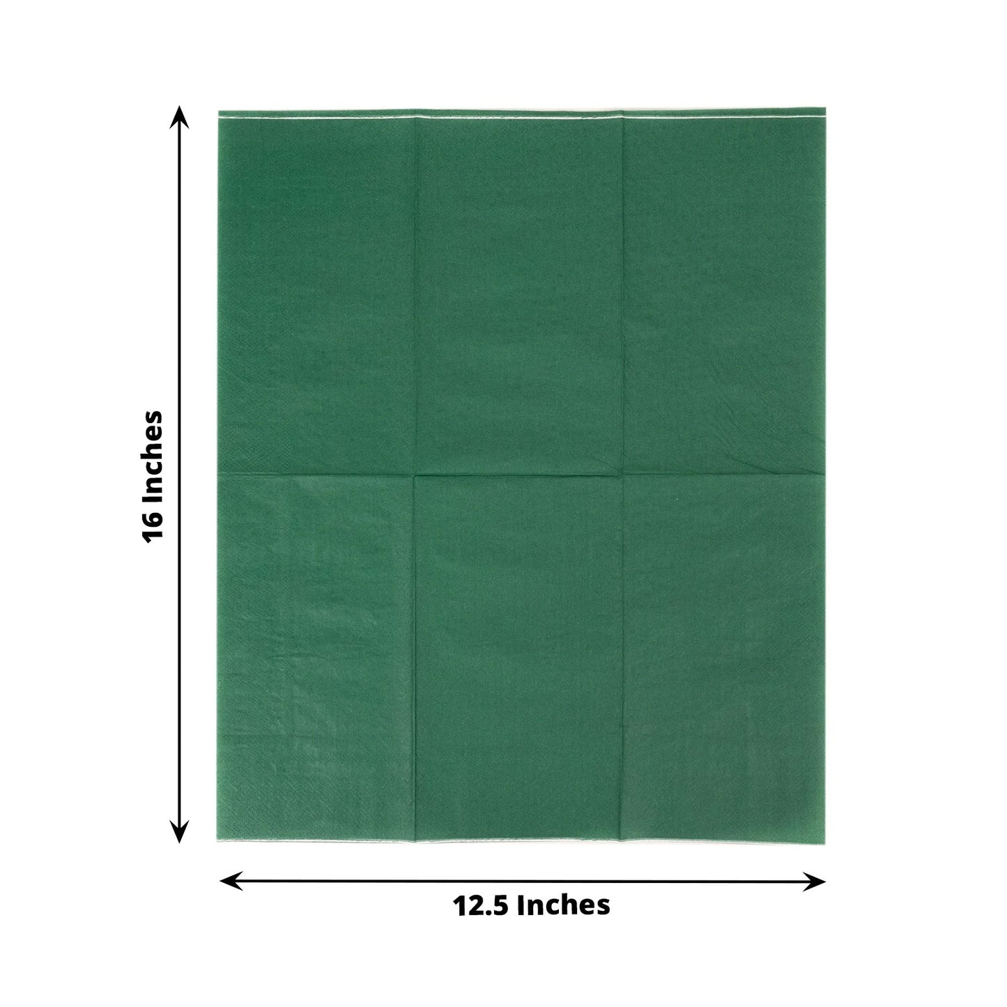 50 Pack 2 Ply Soft Hunter Emerald Green Wedding Reception Dinner Paper Napkins, Cocktail Beverage Party Napkins