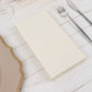 50 Pack 2 Ply Ivory Soft Disposable Party Napkins, Wedding Reception Dinner Paper Napkins