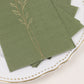 50 Pack Dusty Sage Green 2 Ply Paper Dinner Napkins with Gold Embossed Leaf, Soft Disposable Wedding Party Napkins - 18 GSM