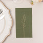 50 Pack Dusty Sage Green 2 Ply Paper Dinner Napkins with Gold Embossed Leaf, Soft Disposable Wedding Party Napkins - 18 GSM
