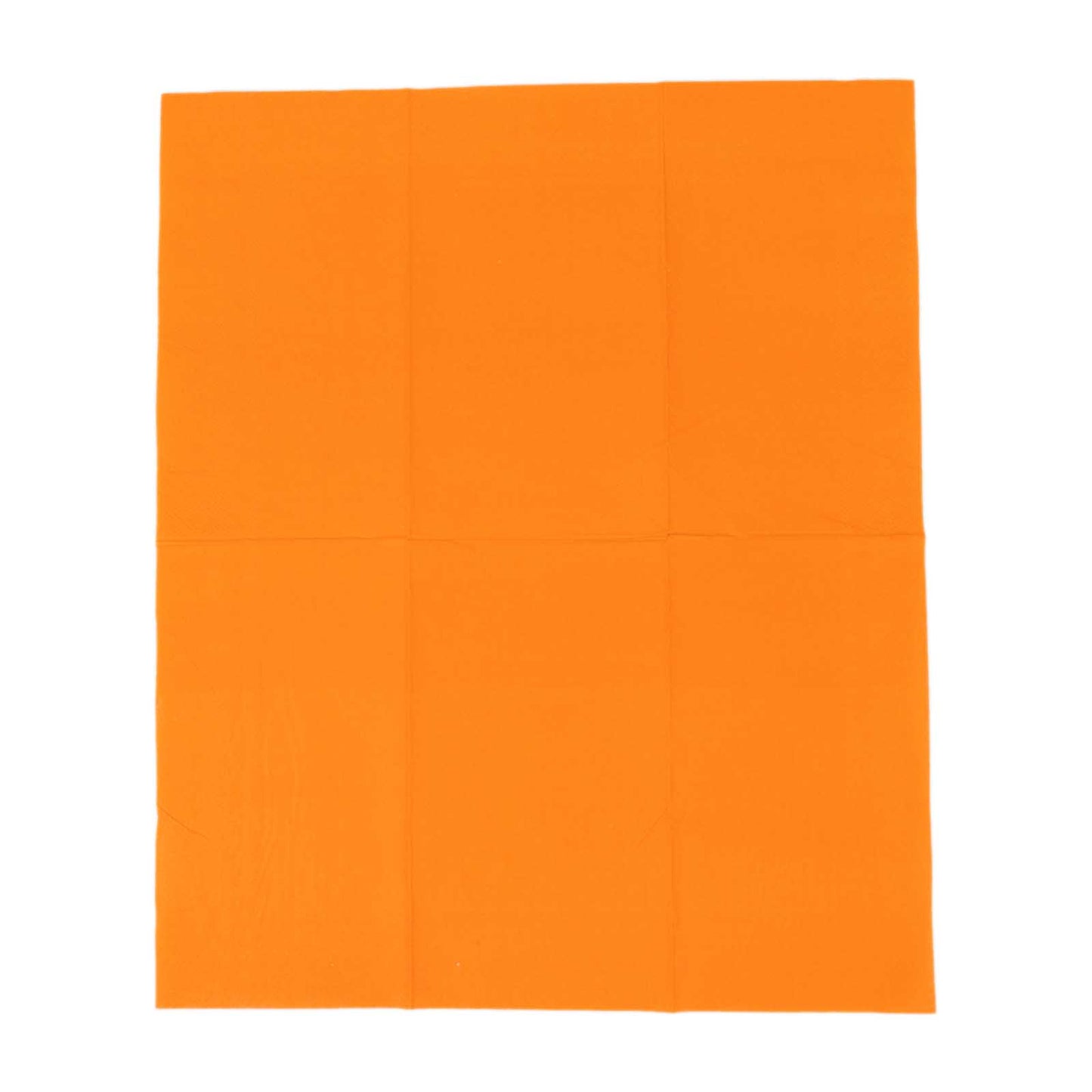 50 Pack 2 Ply Soft Orange Disposable Party Napkins, Wedding Reception Dinner Paper Napkins