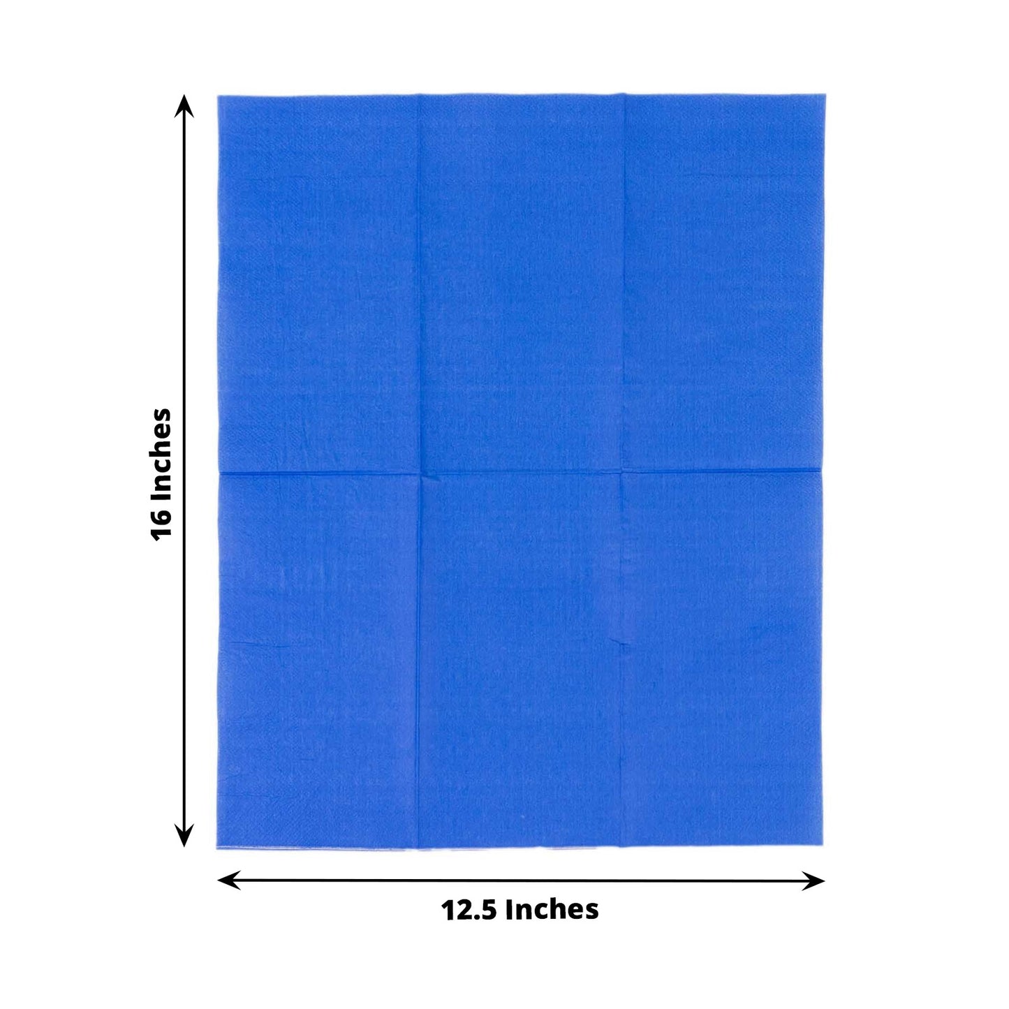 50 Pack 2 Ply Soft Royal Blue Disposable Party Napkins, Wedding Reception Dinner Paper Napkins