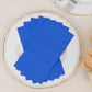 50 Pack 2 Ply Royal Blue Soft Disposable Party Napkins, Wedding Reception Dinner Paper Napkins