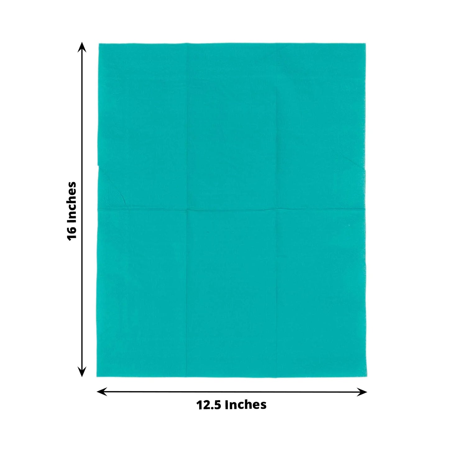 50 Pack 2 Ply Soft Turquoise Disposable Party Napkins, Wedding Reception Dinner Paper Napkins